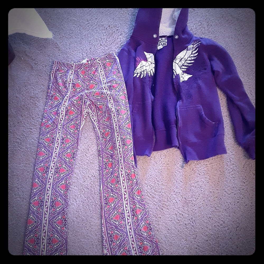 Billabong hoodie and billabong casual pants